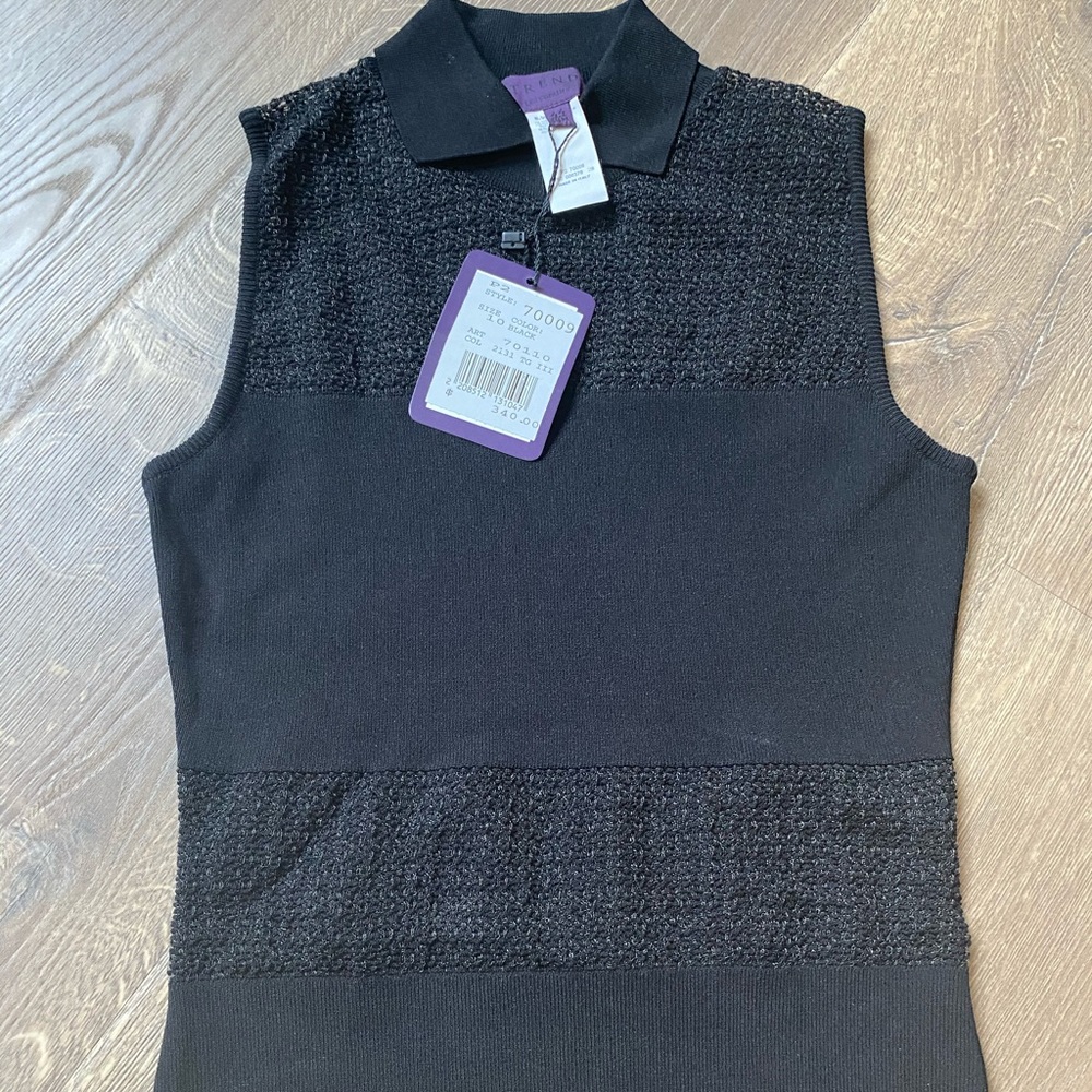 Trend - Collared mixed material cami